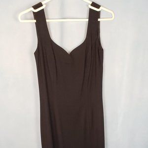 BLACK LINEN FORMAL COCKTAIL DRESS